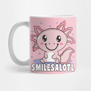 Axolotl SMILESALOTL Cute Axolotl Mug